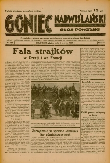 Goniec Nadwiślański: Głos Pomorski: Niezależne pismo poranne, poświęcone sprawom stanu średniego 1936.06.05 R.12 Nr130
