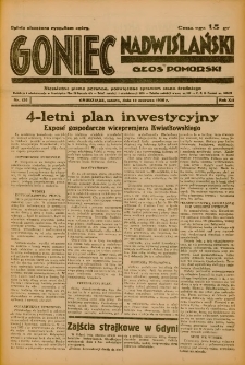 Goniec Nadwiślański: Głos Pomorski: Niezależne pismo poranne, poświęcone sprawom stanu średniego 1936.06.13 R.12 Nr136