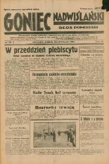 Goniec Nadwiślański: Głos Pomorski: Niezależne pismo poranne, poświęcone sprawom stanu średniego 1933.11.12 Nr261