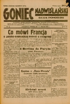 Goniec Nadwiślański: Głos Pomorski: Niezależne pismo poranne, poświęcone sprawom stanu średniego 1933.11.19 Nr267