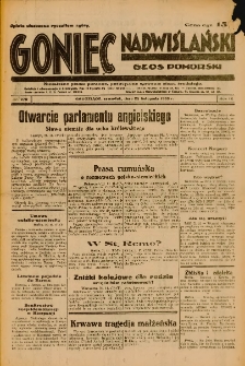 Goniec Nadwiślański: Głos Pomorski: Niezależne pismo poranne, poświęcone sprawom stanu średniego 1933.11.23 Nr270