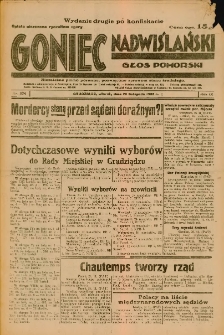 Goniec Nadwiślański: Głos Pomorski: Niezależne pismo poranne, poświęcone sprawom stanu średniego 1933.11.28 Nr274