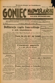 Goniec Nadwiślański: Głos Pomorski: Niezależne pismo poranne, poświęcone sprawom stanu średniego 1933.12.02 Nr278