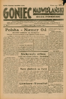 Goniec Nadwiślański: Głos Pomorski: Niezależne pismo poranne, poświęcone sprawom stanu średniego 1933.12.05 Nr280