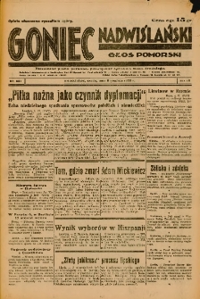 Goniec Nadwiślański: Głos Pomorski: Niezależne pismo poranne, poświęcone sprawom stanu średniego 1933.12.06 Nr281