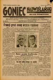 Goniec Nadwiślański: Głos Pomorski: Niezależne pismo poranne, poświęcone sprawom stanu średniego 1933.12.08 Nr283