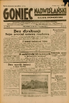 Goniec Nadwiślański: Głos Pomorski: Niezależne pismo poranne, poświęcone sprawom stanu średniego 1933.12.13 Nr286