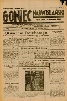 Goniec Nadwiślański: Głos Pomorski: Niezależne pismo poranne, poświęcone sprawom stanu średniego 1933.12.14 Nr287