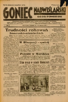 Goniec Nadwiślański: Głos Pomorski: Niezależne pismo poranne, poświęcone sprawom stanu średniego 1933.12.15 Nr288