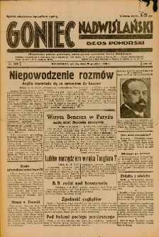 Goniec Nadwiślański: Głos Pomorski: Niezależne pismo poranne, poświęcone sprawom stanu średniego 1933.12.16 Nr289