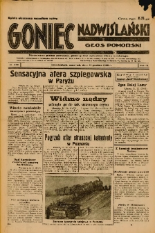 Goniec Nadwiślański: Głos Pomorski: Niezależne pismo poranne, poświęcone sprawom stanu średniego 1933.12.21 Nr293