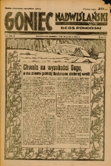 Goniec Nadwiślański: Głos Pomorski: Niezależne pismo poranne, poświęcone sprawom stanu średniego 1933.12.24 Nr296