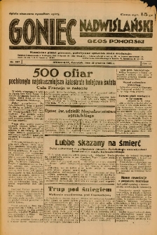 Goniec Nadwiślański: Głos Pomorski: Niezależne pismo poranne, poświęcone sprawom stanu średniego 1933.12.28 Nr297