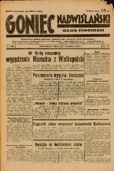 Goniec Nadwiślański: Głos Pomorski: Niezależne pismo poranne, poświęcone sprawom stanu średniego 1933.12.29 Nr298