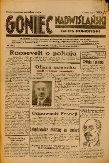 Goniec Nadwiślański: Głos Pomorski: Niezależne pismo poranne, poświęcone sprawom stanu średniego 1933.12.31 Nr300