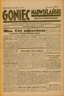 Goniec Nadwiślański: Głos Pomorski: Niezależne pismo poranne, poświęcone sprawom stanu średniego 1936.07.11 R.12 Nr159