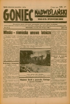 Goniec Nadwiślański: Głos Pomorski: Niezależne pismo poranne, poświęcone sprawom stanu średniego 1936.07.16 R.12 Nr163