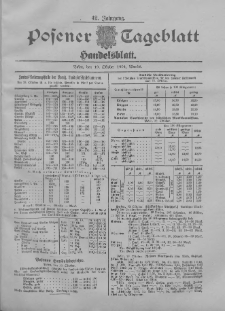 Posener Tageblatt. Handelsblatt 1904.10.19 Jg.42