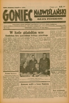 Goniec Nadwiślański: Głos Pomorski: Niezależne pismo poranne, poświęcone sprawom stanu średniego 1936.07.25 R.12 Nr171