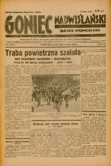Goniec Nadwiślański: Głos Pomorski: Niezależne pismo poranne, poświęcone sprawom stanu średniego 1936.07.31 R.12 Nr176