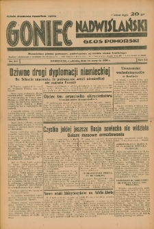 Goniec Nadwiślański: Głos Pomorski: Niezależne pismo poranne, poświęcone sprawom stanu średniego 1936.08.30 R.12 Nr201