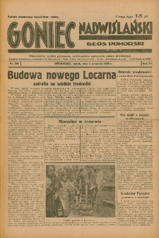 Goniec Nadwiślański: Głos Pomorski: Niezależne pismo poranne, poświęcone sprawom stanu średniego 1936.09.04 R.12 Nr205