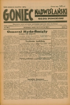 Goniec Nadwiślański: Głos Pomorski: Niezależne pismo poranne, poświęcone sprawom stanu średniego 1936.09.08 R.12 Nr208
