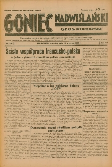 Goniec Nadwiślański: Głos Pomorski: Niezależne pismo poranne, poświęcone sprawom stanu średniego 1936.09.10 R.12 Nr210