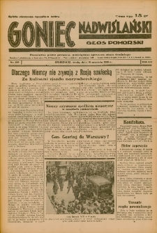 Goniec Nadwiślański: Głos Pomorski: Niezależne pismo poranne, poświęcone sprawom stanu średniego 1936.09.16 R.12 Nr215