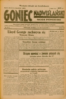 Goniec Nadwiślański: Głos Pomorski: Niezależne pismo poranne, poświęcone sprawom stanu średniego 1936.09.20 R.12 Nr219