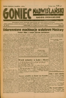 Goniec Nadwiślański: Głos Pomorski: Niezależne pismo poranne, poświęcone sprawom stanu średniego 1936.09.30 R.12 Nr227