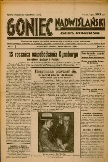 Goniec Nadwiślański: Głos Pomorski: Niezależne pismo poranne, poświęcone sprawom stanu średniego 1935.01.06 R.11 Nr5