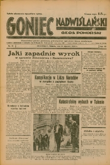 Goniec Nadwiślański: Głos Pomorski: Niezależne pismo poranne, poświęcone sprawom stanu średniego 1935.01.19 R.11 Nr16