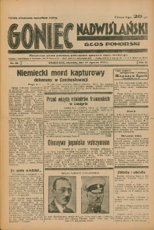 Goniec Nadwiślański: Głos Pomorski: Niezależne pismo poranne, poświęcone sprawom stanu średniego 1935. 01.27 R.11 Nr23