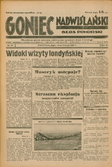 Goniec Nadwiślański: Głos Pomorski: Niezależne pismo poranne, poświęcone sprawom stanu średniego 1935.02.01 R.11 Nr27