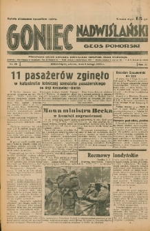 Goniec Nadwiślański: Głos Pomorski: Niezależne pismo poranne, poświęcone sprawom stanu średniego 1935.02.05 R.11 Nr29