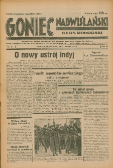 Goniec Nadwiślański: Głos Pomorski: Niezależne pismo poranne, poświęcone sprawom stanu średniego 1935.02.07 R.11 Nr31