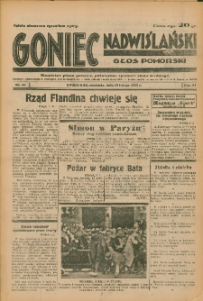 Goniec Nadwiślański: Głos Pomorski: Niezależne pismo poranne, poświęcone sprawom stanu średniego 1935.02.10 R.11 Nr34