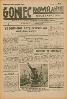 Goniec Nadwiślański: Głos Pomorski: Niezależne pismo poranne, poświęcone sprawom stanu średniego 1935.02.23 R.11 Nr45