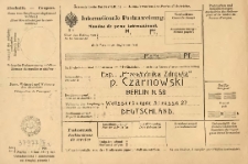 Internationale Postanweisung. Mandat de poste international