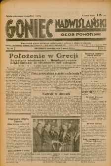 Goniec Nadwiślański: Głos Pomorski: Niezależne pismo poranne, poświęcone sprawom stanu średniego 1935.03.07 R.11 Nr55