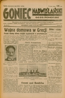 Goniec Nadwiślański: Głos Pomorski: Niezależne pismo poranne, poświęcone sprawom stanu średniego 1935.03.08 R.11 Nr56