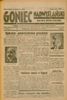 Goniec Nadwiślański: Głos Pomorski: Niezależne pismo poranne, poświęcone sprawom stanu średniego 1935.03.12 R.11 Nr59