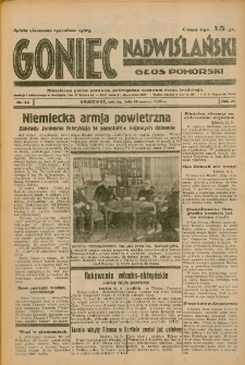 Goniec Nadwiślański: Głos Pomorski: Niezależne pismo poranne, poświęcone sprawom stanu średniego 1935.03.16 R.11 Nr63