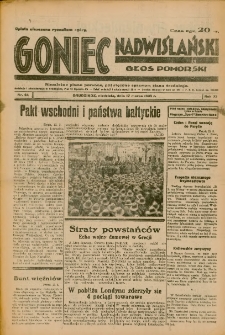 Goniec Nadwiślański: Głos Pomorski: Niezależne pismo poranne, poświęcone sprawom stanu średniego 1935.03.17 R.11 Nr64