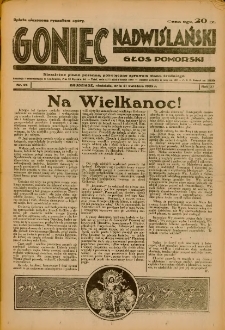 Goniec Nadwiślański: Głos Pomorski: Niezależne pismo poranne, poświęcone sprawom stanu średniego 1935.04.21 R.11 Nr94