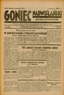 Goniec Nadwiślański: Głos Pomorski: Niezależne pismo poranne, poświęcone sprawom stanu średniego 1935.05.05 R.11 Nr104