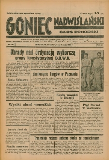 Goniec Nadwiślański: Głos Pomorski: Niezależne pismo poranne, poświęcone sprawom stanu średniego 1935.05.09 R.11 Nr107