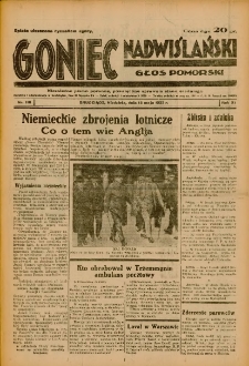 Goniec Nadwiślański: Głos Pomorski: Niezależne pismo poranne, poświęcone sprawom stanu średniego 1935.05.12 R.11 Nr110