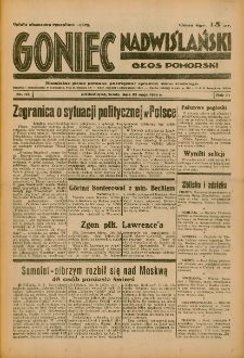 GazetGoniec Nadwiślański: Głos Pomorski: Niezależne pismo poranne, poświęcone sprawom stanu średniego 1935.05.22 R.11 Nr118